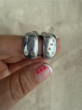CHANEL Silver EARRINGS - collectors item